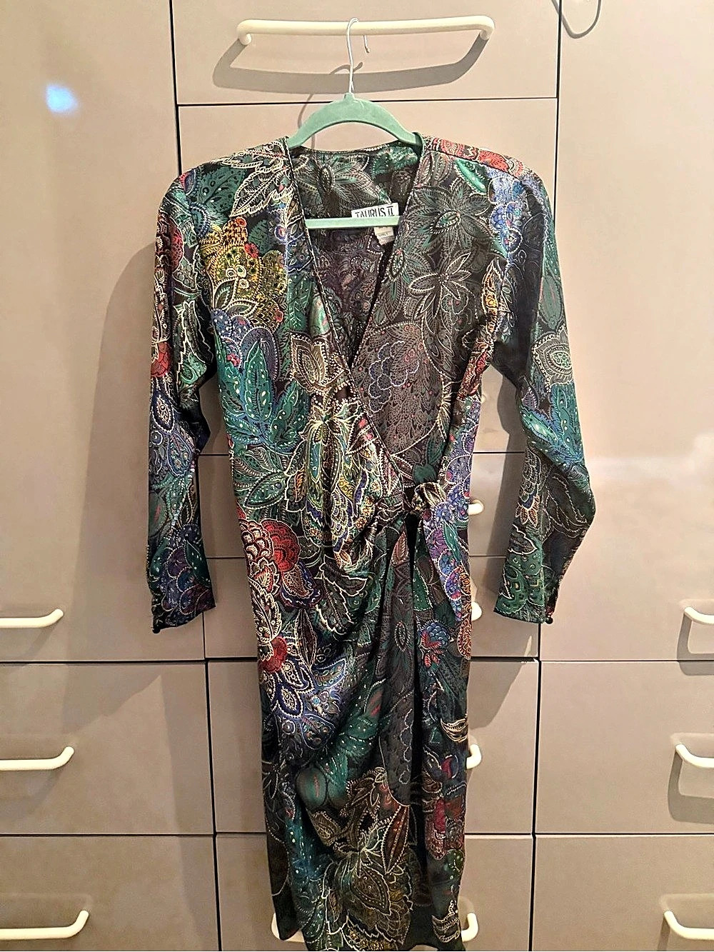 Taurus II Paisley Wrap Midi Dress Size 4
